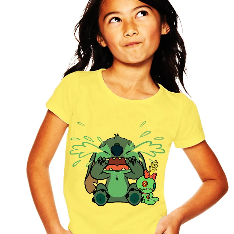 2022 New Summer Disney Stitch Fashion Charm Cute Anime Clothes Yellow Crew Neck Print Top Kawaii Girl Clothes Children Boys
2022 New Summer Disney Stitch Fashion Charm Cute Anime Clothes Yellow Crew Neck Print Top Kawaii Girl Clothes Children Boys
