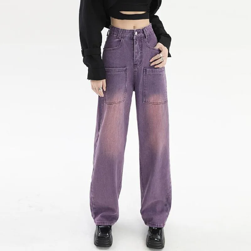 2023 Spring Autumn New Womens American Retro Purple Wide Leg Jeans Women High Waist Loose Straight Jean Denim Pants Trousers
2023 Spring Autumn New Womens American Retro Purple Wide Leg Jeans Women High Waist Loose Straight Jean Denim Pants Trousers