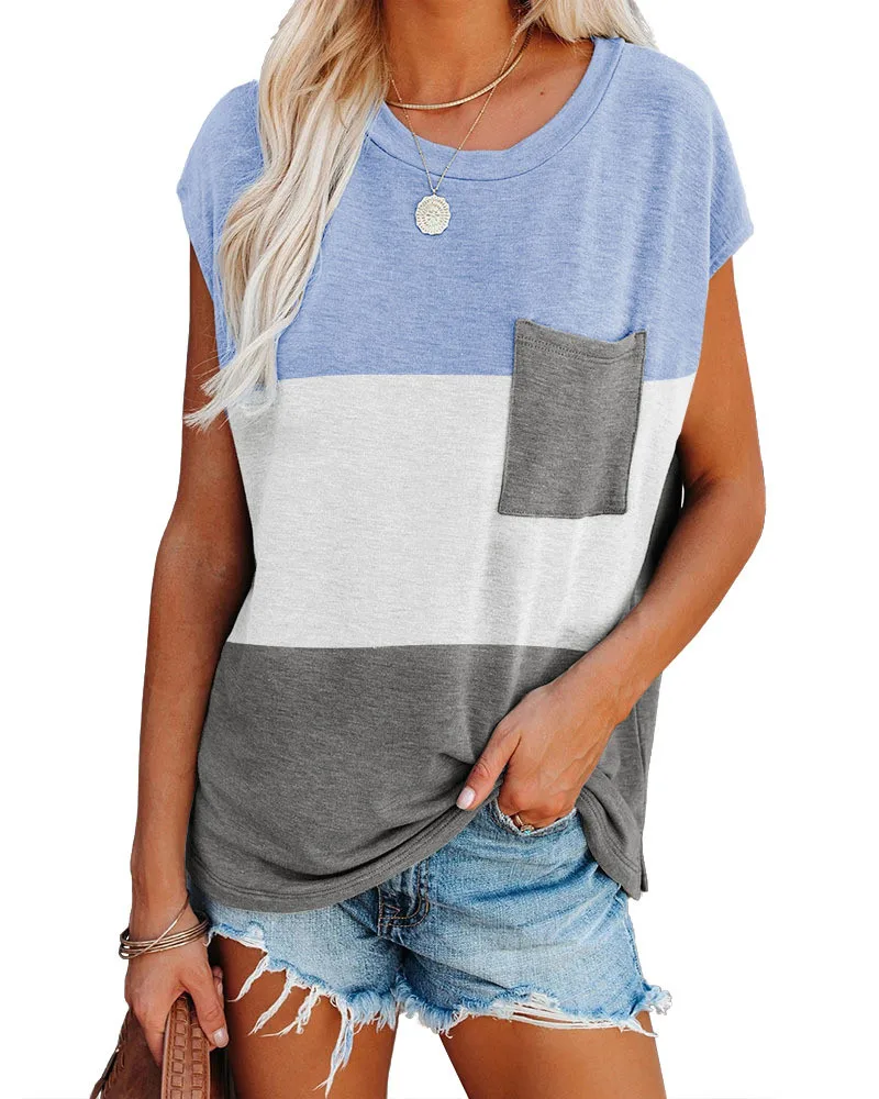 Women T-shirt Short Sleeve Patchwork with Pocket Graphic T Shirts Fashion Harajuku Streetwear Loose Tops Casual Tees
Women T-shirt Short Sleeve Patchwork with Pocket Graphic T Shirts Fashion Harajuku Streetwear Loose Tops Casual Tees
