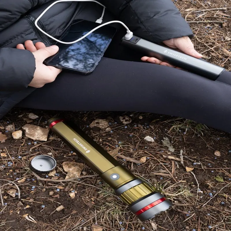 Lumen LED Flashlight Rechargeable Dual Power AA/USB with Charging Bank, IP67 Waterproof, Drop Resistant
Lumen LED Flashlight Rechargeable Dual Power AA/USB with Charging Bank, IP67 Waterproof, Drop Resistant