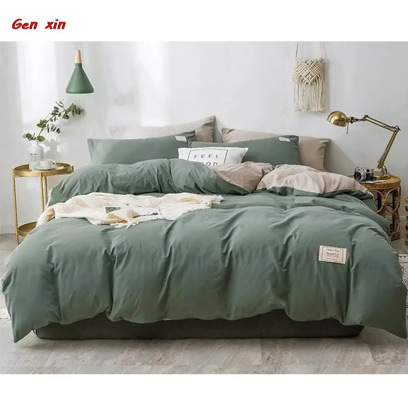 Home Textile Solid Color Duvet Cover Pillow Case Bed Sheet AB Side Quilt Cover Boy Kid Teen Girl Bedding Linens Set King Queen
Home Textile Solid Color Duvet Cover Pillow Case Bed Sheet AB Side Quilt Cover Boy Kid Teen Girl Bedding Linens Set King Queen