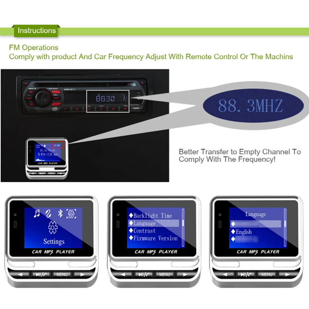1 FM-передатчик FM12B, Автомобильный MP3-плеер с Bluetooth, многофункциональная карта с дистанционным управлением, автомобильное зарядное устройство...
1 FM-передатчик FM12B, Автомобильный MP3-плеер с Bluetooth, многофункциональная карта с дистанционным управлением, автомобильное зарядное устройство...