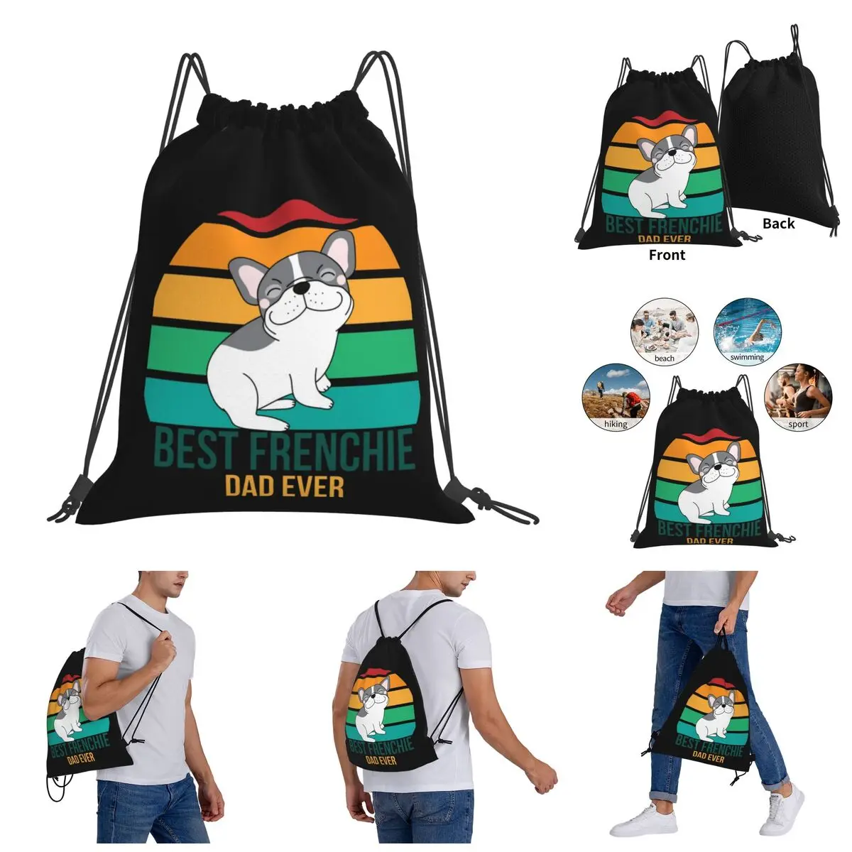 Outdoor Portable Backpack Best Frenchie Dad Ever Classic Funny Novelty Classic Drawstring Bags Gym Bag Backpack
Outdoor Portable Backpack Best Frenchie Dad Ever Classic Funny Novelty Classic Drawstring Bags Gym Bag Backpack