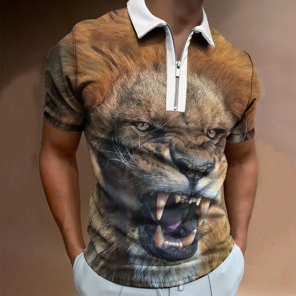camisas baratas hombre New Luxury Men's Polo Shirt Animal 3D Lion Patchwork Print Casual Short Sleeve T Shirt Men Zip Polo
camisas baratas hombre New Luxury Men's Polo Shirt Animal 3D Lion Patchwork Print Casual Short Sleeve T Shirt Men Zip Polo