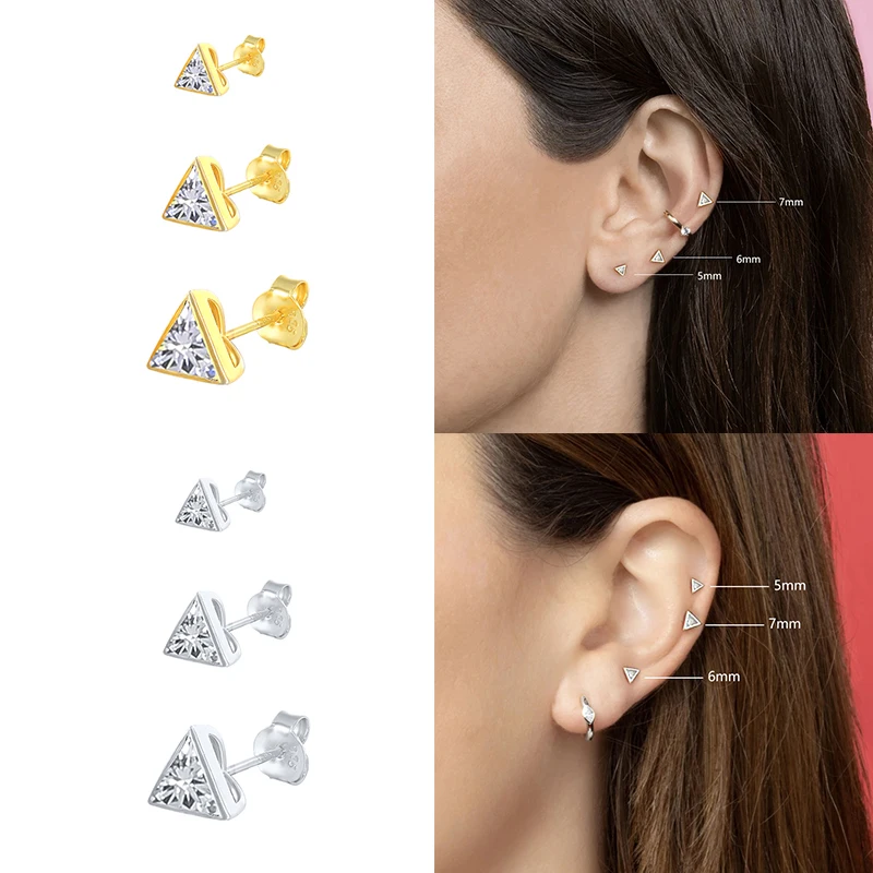 ROXI 925 Sterling Silver 3Pcs Triangle Diamond Stud Earrings for Women Fine Jewelry Piercings Earings Pendientes Wedding Gifts
ROXI 925 Sterling Silver 3Pcs Triangle Diamond Stud Earrings for Women Fine Jewelry Piercings Earings Pendientes Wedding Gifts