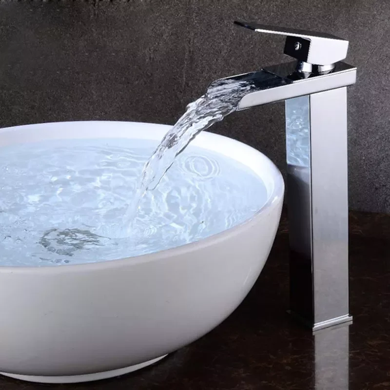 Faucet Bathroom Sink Waterfall Faucets Hot Cold Water Mixer Deck Mounted Single Hole Bath Tap Chrome Finished
Faucet Bathroom Sink Waterfall Faucets Hot Cold Water Mixer Deck Mounted Single Hole Bath Tap Chrome Finished