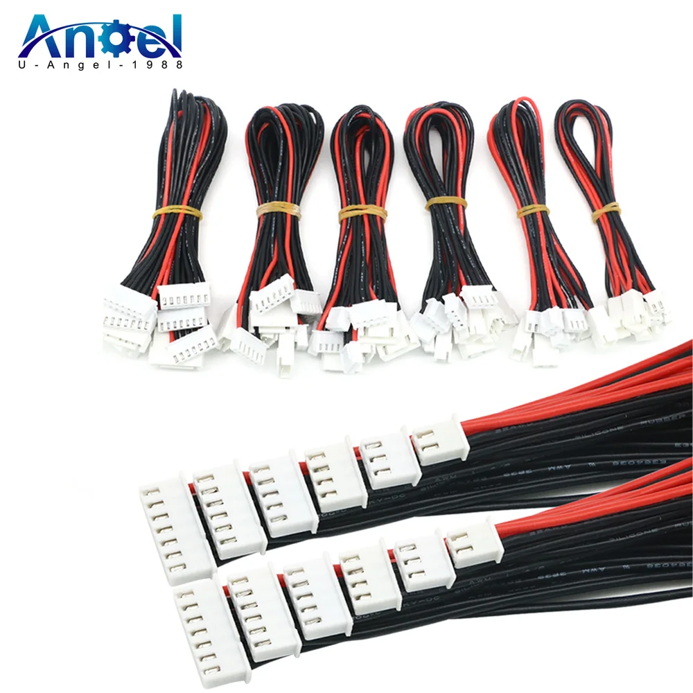 

5pcs/lot JST-XH 1S 2S 3S 4S 5S 6S 20cm 22AWG Lipo Balance Wire Extension Charged Cable Lead Cord for RC Lipo Battery charger