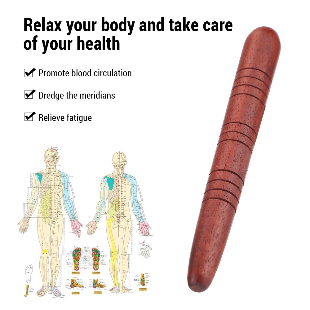 

1pcs Long Wooden Spa Muscle Roller Stick Cellulite Blaster Deep Tissue Fascia Trigger Point Release Self Foot Body Massage Tools