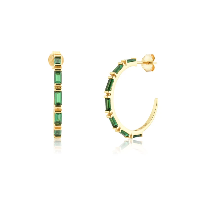 925 silver Inlaid green zircon bamboo studded stud earings Fashion Charm C-shaped earings for women Light Luxury Jewelry INS
925 silver Inlaid green zircon bamboo studded stud earings Fashion Charm C-shaped earings for women Light Luxury Jewelry INS