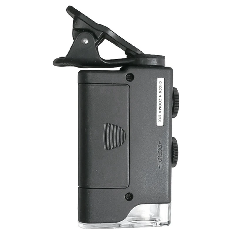 60 Times-100 Times Adjustable Phone Universal Clip-On Microscope HD Zoom Adjustable Magnifying Glass With LED Light
60 Times-100 Times Adjustable Phone Universal Clip-On Microscope HD Zoom Adjustable Magnifying Glass With LED Light
