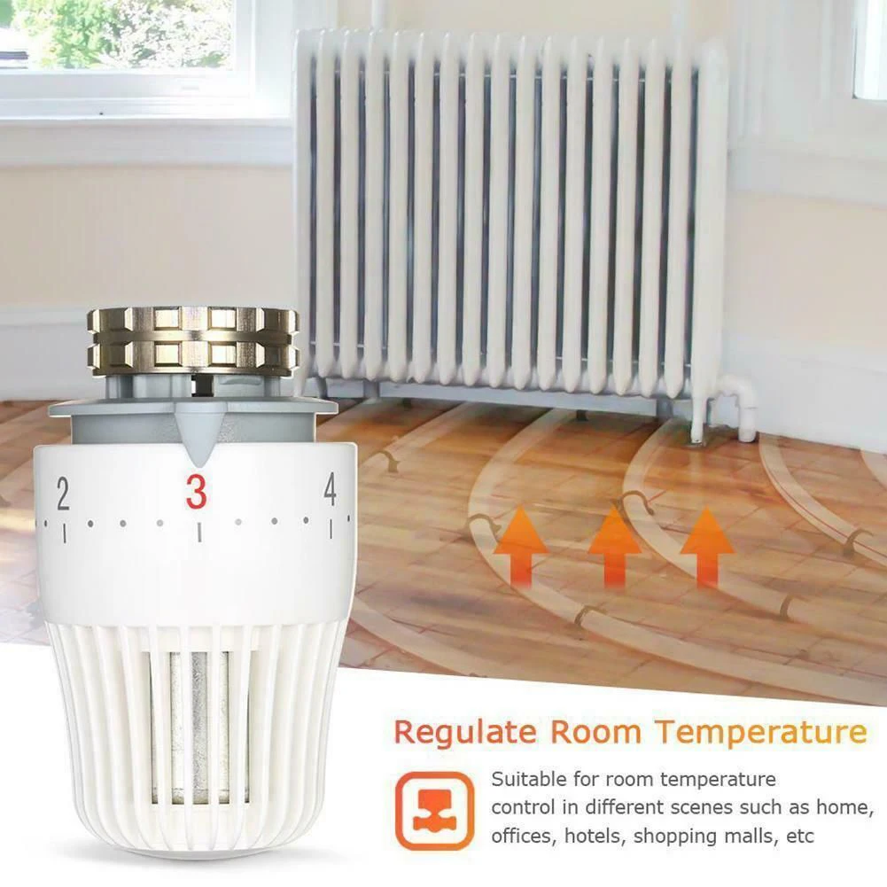 Thermostatic Temperature Control Valve Head M28x1.5 Radiator Valve Replacement Sensor Element Head NEW Control Valve
Thermostatic Temperature Control Valve Head M28x1.5 Radiator Valve Replacement Sensor Element Head NEW Control Valve