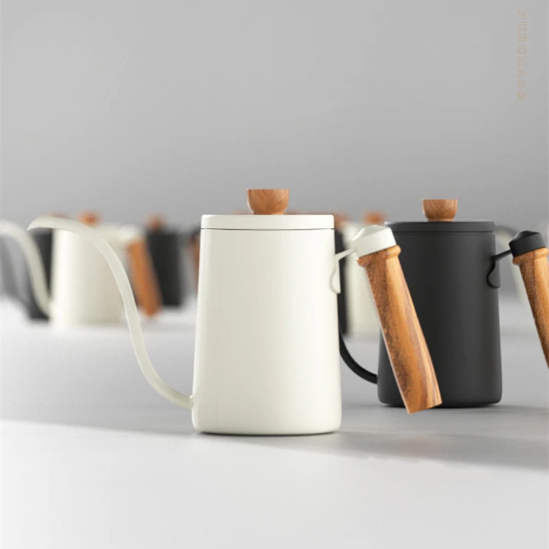 Gooseneck Kettle Wooden Handle Coffee Pot Stainless Steel Thin Long Mouth Teapot Hanging Ear Coffee Pot 600ml Free Shipping
Gooseneck Kettle Wooden Handle Coffee Pot Stainless Steel Thin Long Mouth Teapot Hanging Ear Coffee Pot 600ml Free Shipping