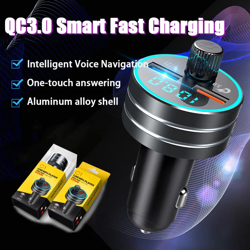 Wireless FM Transmitter Auto Bluetooth 5.0 Receiver FM Transmitter Charger MP3 Player Radio Adapter USB 3.1A Charger Kit
Wireless FM Transmitter Auto Bluetooth 5.0 Receiver FM Transmitter Charger MP3 Player Radio Adapter USB 3.1A Charger Kit
