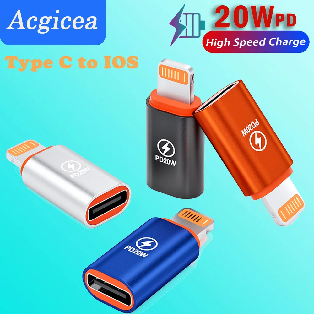 

PD 20 Вт USB C к Lightning адаптер для передачи данных Тип C Женский к IOS Мужской OTG конвертер для IPhone 14ProMax ipad Быстрая зарядка PD адаптер