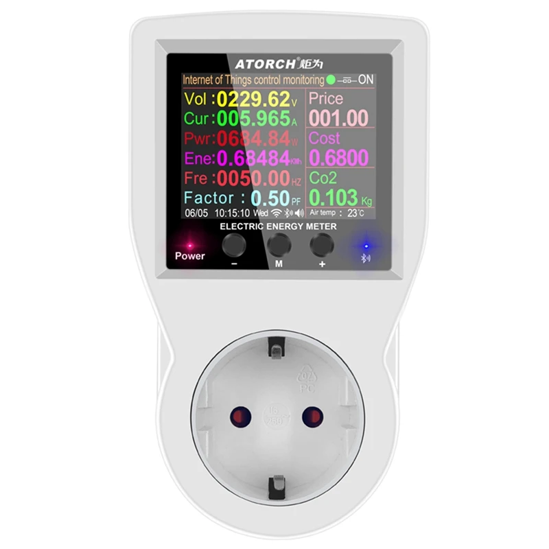 Цифровой ваттметр ATORCH 220 В С Wi-Fi