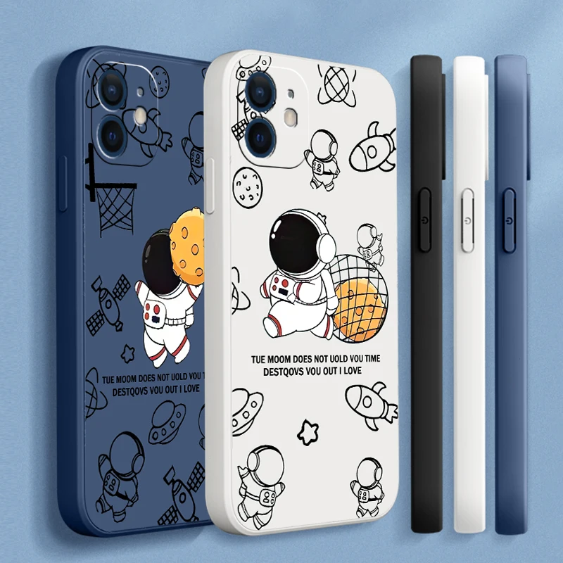 Liquid Silicone Cases For iPhone 13 12 11 Pro Max Mini SE 2020 X XR XS Max 8 7 6s 6 Plus Creative Astronaut Phone Cover Funda
Liquid Silicone Cases For iPhone 13 12 11 Pro Max Mini SE 2020 X XR XS Max 8 7 6s 6 Plus Creative Astronaut Phone Cover Funda