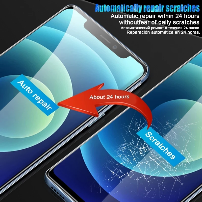 матовое Матовая Гидрогелевая пленка для iPhone 13 12 11 Pro MAX Mini Защитная экрана X XR XS 7 8 6S