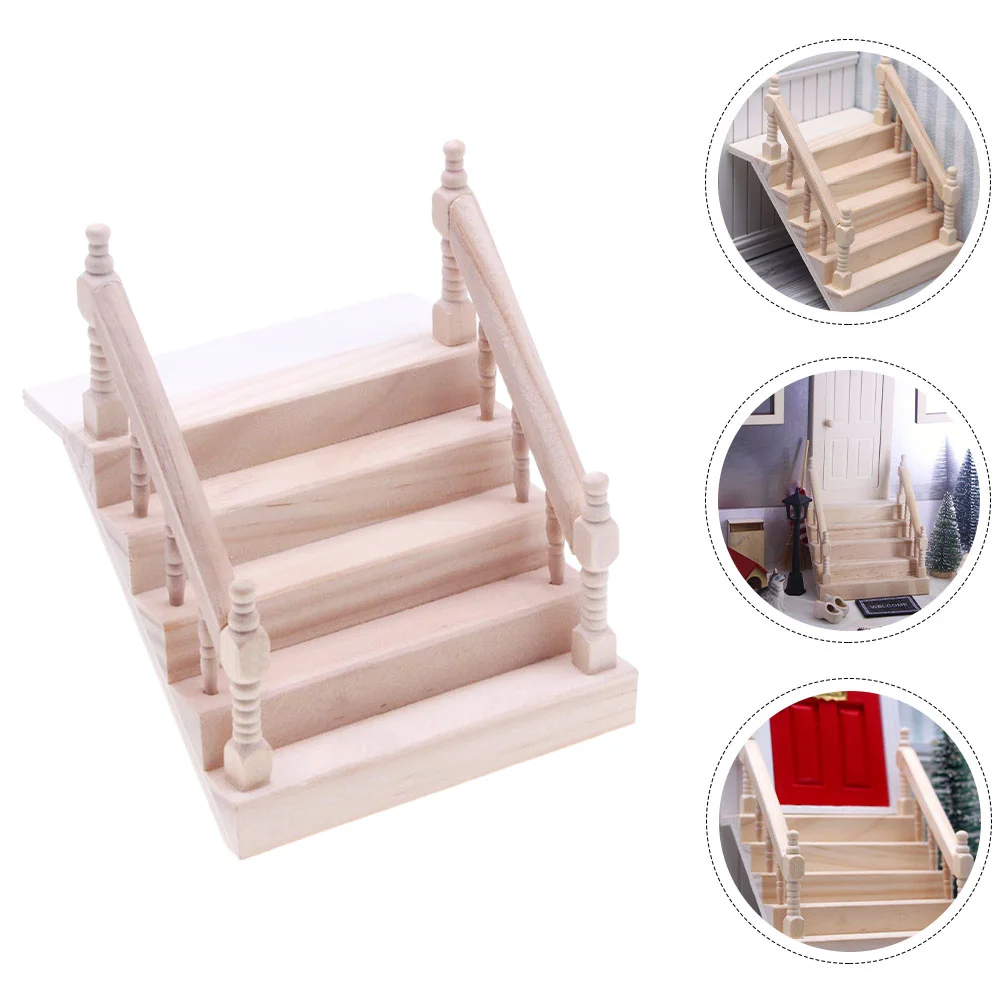 House Stairs Ornament Mini Playhouse Accessory Staircase Simulated Furniture Models Handrail Tabletop Miniatures
House Stairs Ornament Mini Playhouse Accessory Staircase Simulated Furniture Models Handrail Tabletop Miniatures