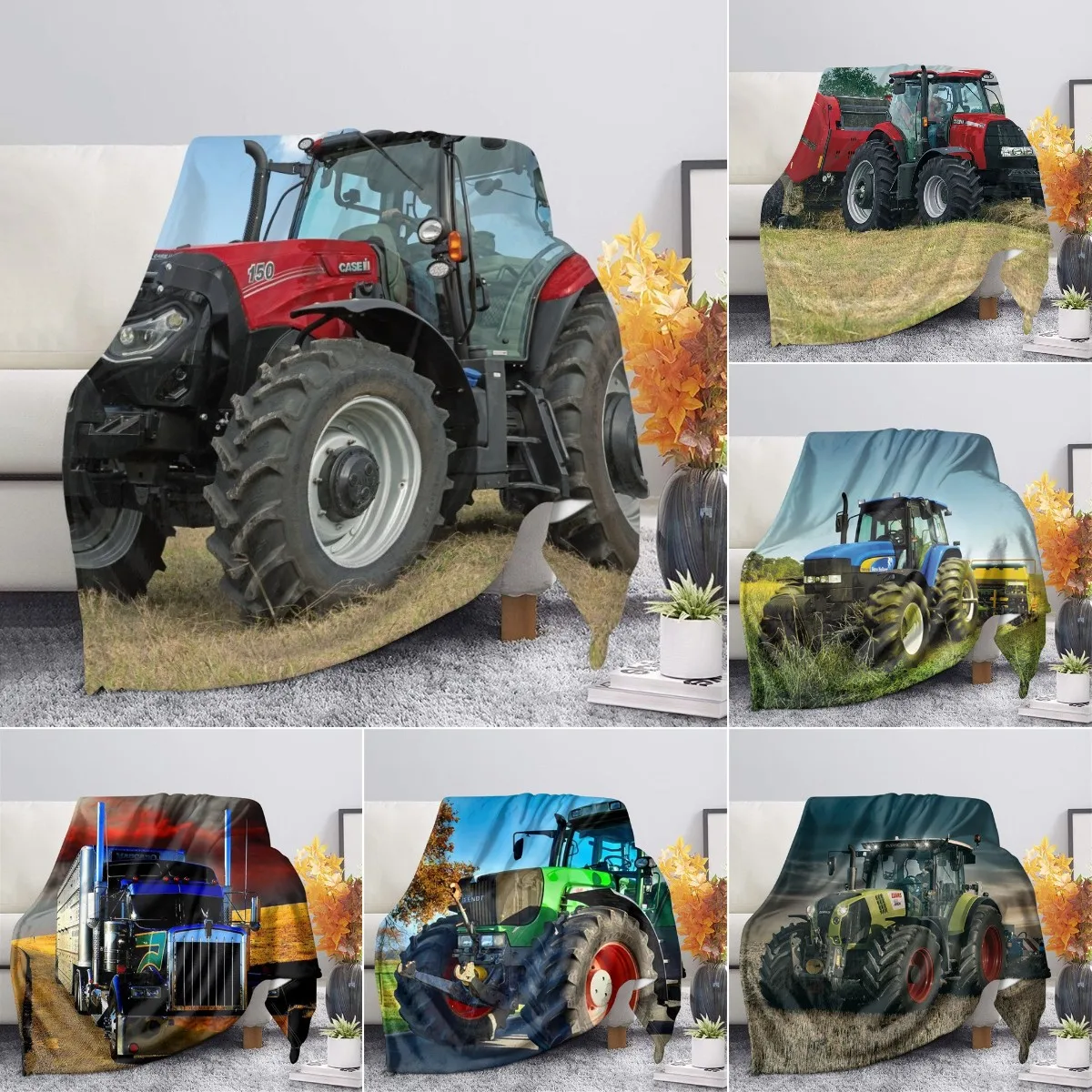 Флисовое одеяло с 3D рисунком трактора, Супермягкие фланелевые одеяла, всесезонные легкие теплые одеяла для дивана, кровати, постельного белья 
Флисовое одеяло с 3D рисунком трактора, Супермягкие фланелевые одеяла, всесезонные легкие теплые одеяла для дивана, кровати, постельного белья