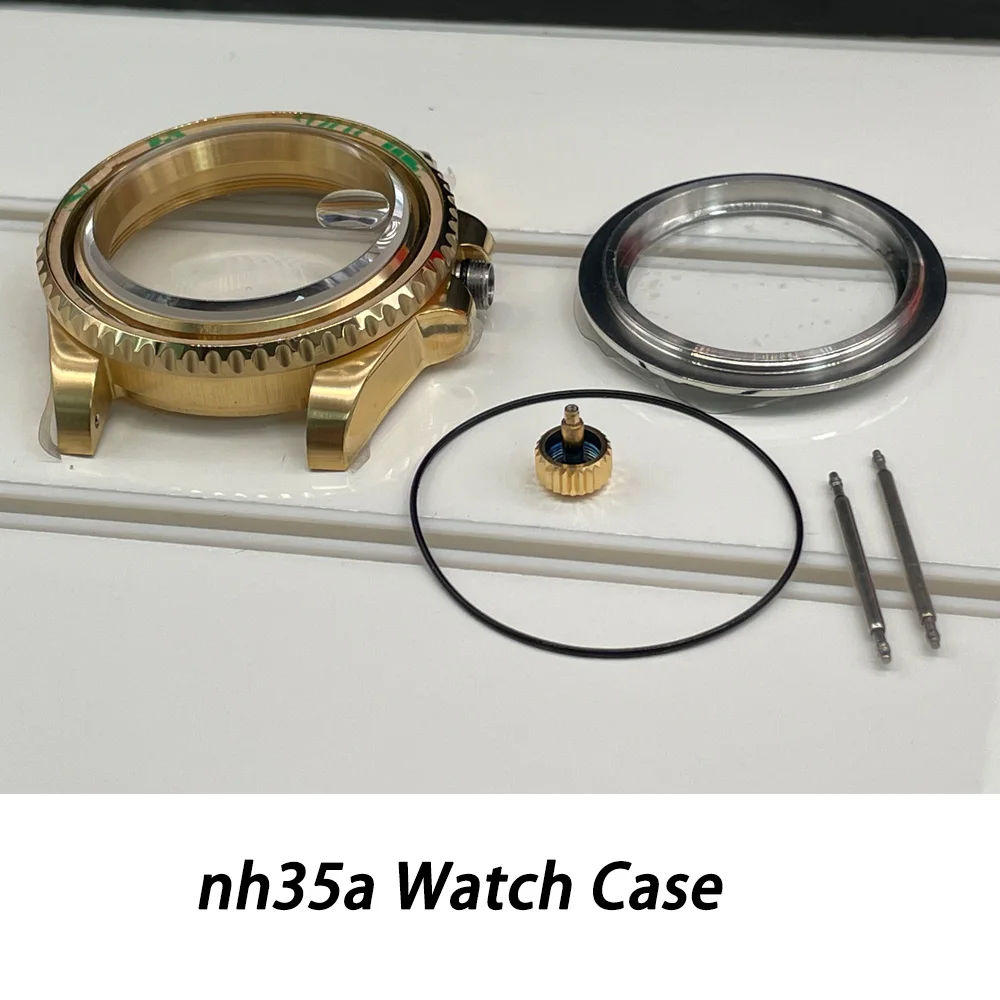 Diver SUB Full Gold Coated Watch Case fit NH35A NH36A Mechanical Movement Glass Back Front Sapphire Crystal Screw Crown
Diver SUB Full Gold Coated Watch Case fit NH35A NH36A Mechanical Movement Glass Back Front Sapphire Crystal Screw Crown