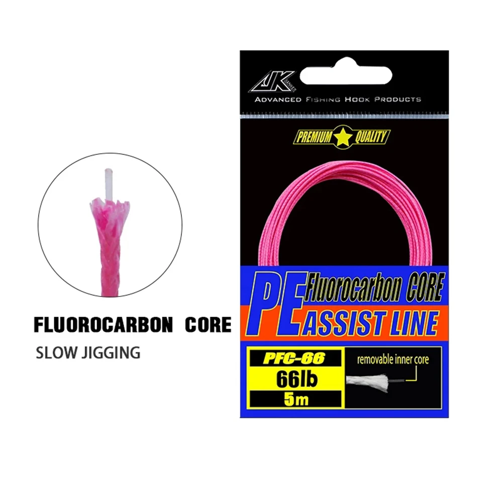 45/66/90LB Slow PE Assist Line Fluorocarbon Core Pink Fishing Hook Line Slow Jigging Sea Assist Hook Lure Swivels Fishing Tackle
45/66/90LB Slow PE Assist Line Fluorocarbon Core Pink Fishing Hook Line Slow Jigging Sea Assist Hook Lure Swivels Fishing Tackle
