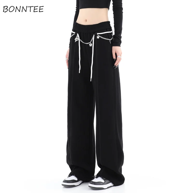 Black Pants Women Loose High Waist BF Streetwear Chain Spring Chic Designed Y2k Young College Simple Straight Trousers Harajuku
Black Pants Women Loose High Waist BF Streetwear Chain Spring Chic Designed Y2k Young College Simple Straight Trousers Harajuku