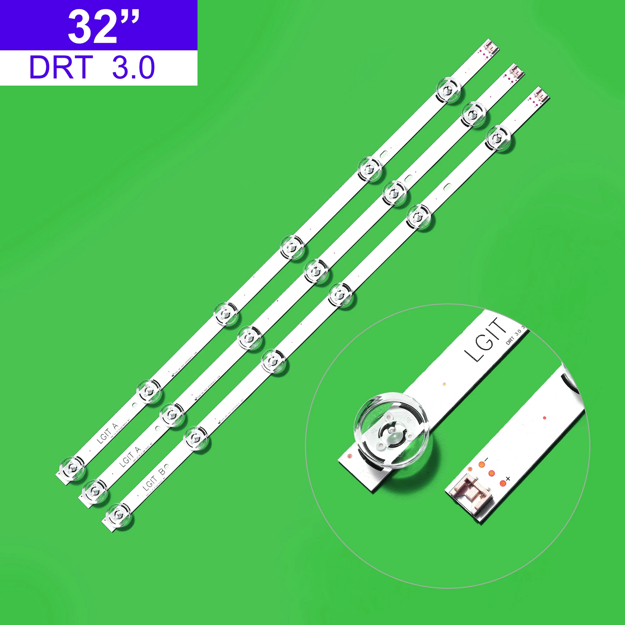 3pcs 6lamps 59cm LED backlight strip 6916l-1974A 1975A 2224A 0419D for LG 32MB25VQ lv320DUE 32LF5800 5610 innotek drt 3.0 32"
3pcs 6lamps 59cm LED backlight strip 6916l-1974A 1975A 2224A 0419D for LG 32MB25VQ lv320DUE 32LF5800 5610 innotek drt 3.0 32"