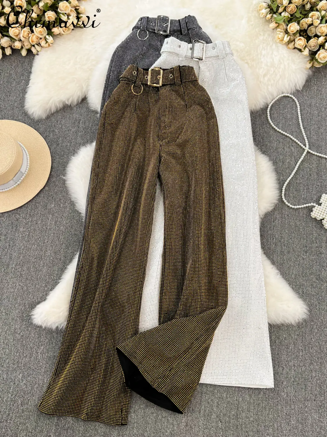 2023 Spring and Autumn Retro Elegant Shining Diamond Casual Trousers Fashion High Waist Slimming Drooping Wide-Leg Pants Women
2023 Spring and Autumn Retro Elegant Shining Diamond Casual Trousers Fashion High Waist Slimming Drooping Wide-Leg Pants Women