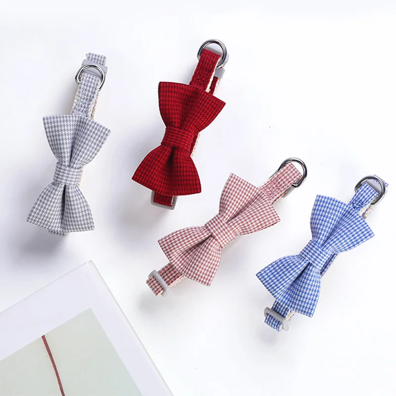 New Cat Pet Collar Bow Collar Pet Accessories Plaid Collar Fashionable Adjustable Cute Checkered Sweet Solid Color Collar
New Cat Pet Collar Bow Collar Pet Accessories Plaid Collar Fashionable Adjustable Cute Checkered Sweet Solid Color Collar