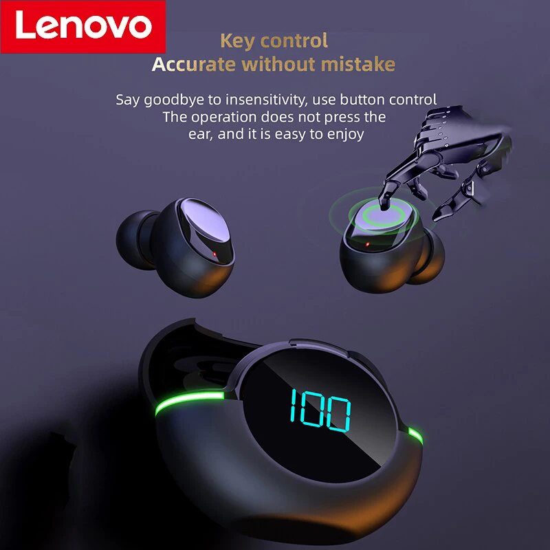 Tws-наушники Lenovo Y80 Беспроводные с поддержкой Bluetooth и цифровым дисплеем 
Tws-наушники Lenovo Y80 Беспроводные с поддержкой Bluetooth и цифровым дисплеем