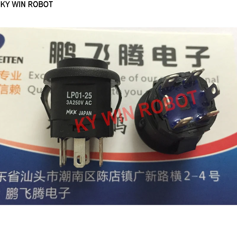 1PCS Imported Japanese LP01-25 round button touch switch straight plug 6-pin self-reset power button
1PCS Imported Japanese LP01-25 round button touch switch straight plug 6-pin self-reset power button