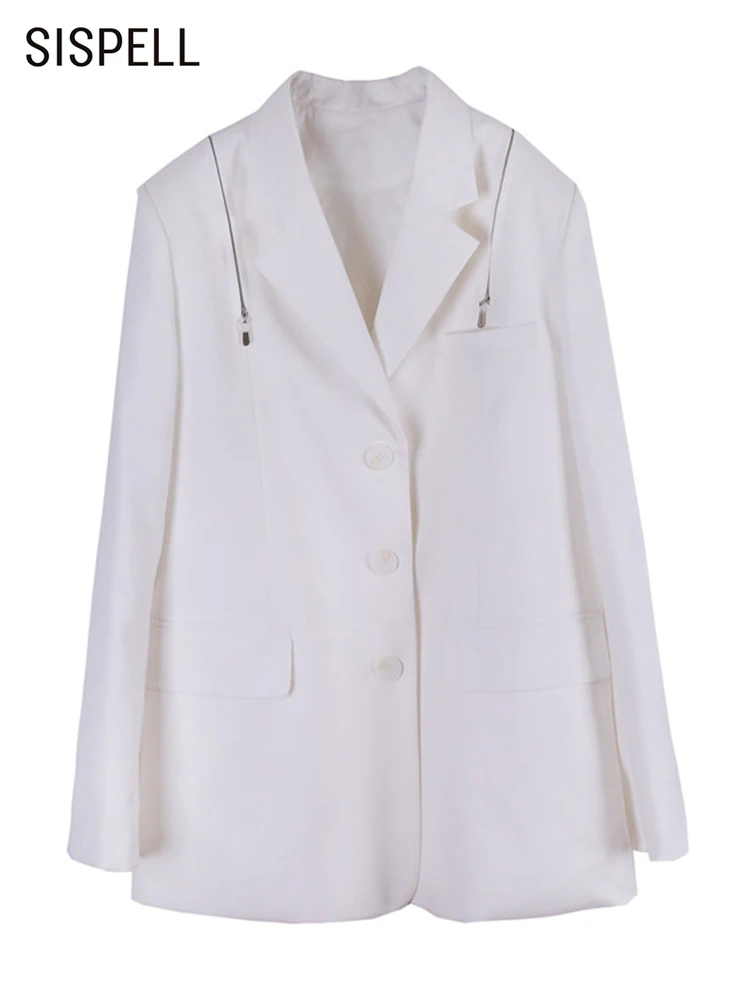 SISPELL High Street Cut Out White Blazer For Women Notched Collar Long Sleeve Solid Minimalist Blazers Female Fashion Clothing
SISPELL High Street Cut Out White Blazer For Women Notched Collar Long Sleeve Solid Minimalist Blazers Female Fashion Clothing