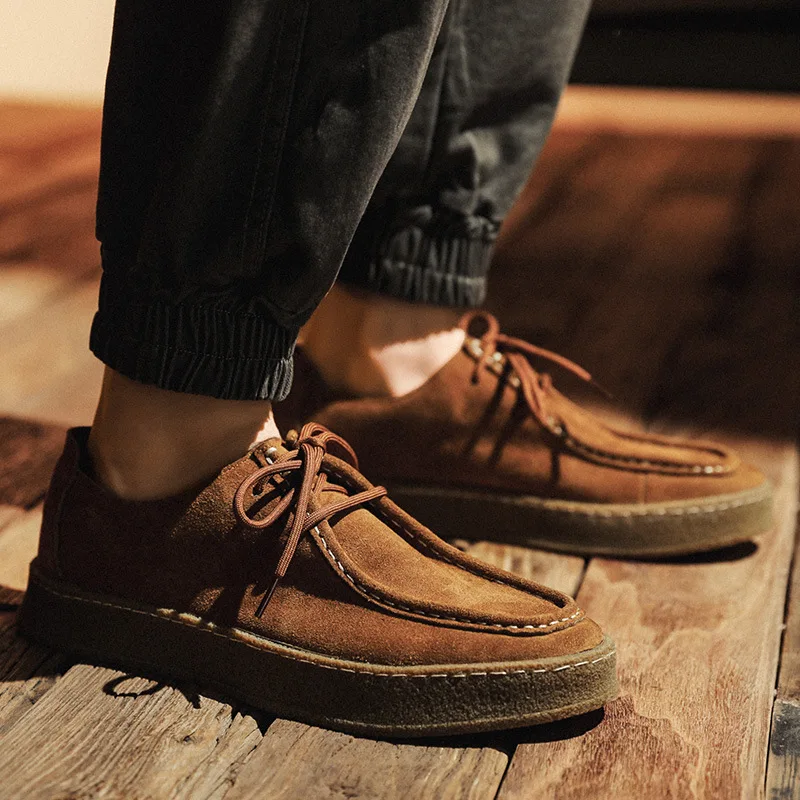 British Style Thick Sole Men Leather Sneakers Simple Design Suede Leather Lace Up Men Casual Footwear 2022 New Spring
British Style Thick Sole Men Leather Sneakers Simple Design Suede Leather Lace Up Men Casual Footwear 2022 New Spring