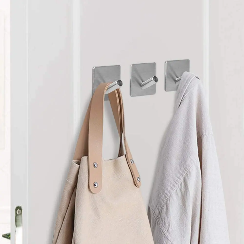 Self Adhesive Hooks Towel Hook SUS 304 Stainless Steel Bathroom Kitchen Organizer key holder organizer wall 6Pack
Self Adhesive Hooks Towel Hook SUS 304 Stainless Steel Bathroom Kitchen Organizer key holder organizer wall 6Pack