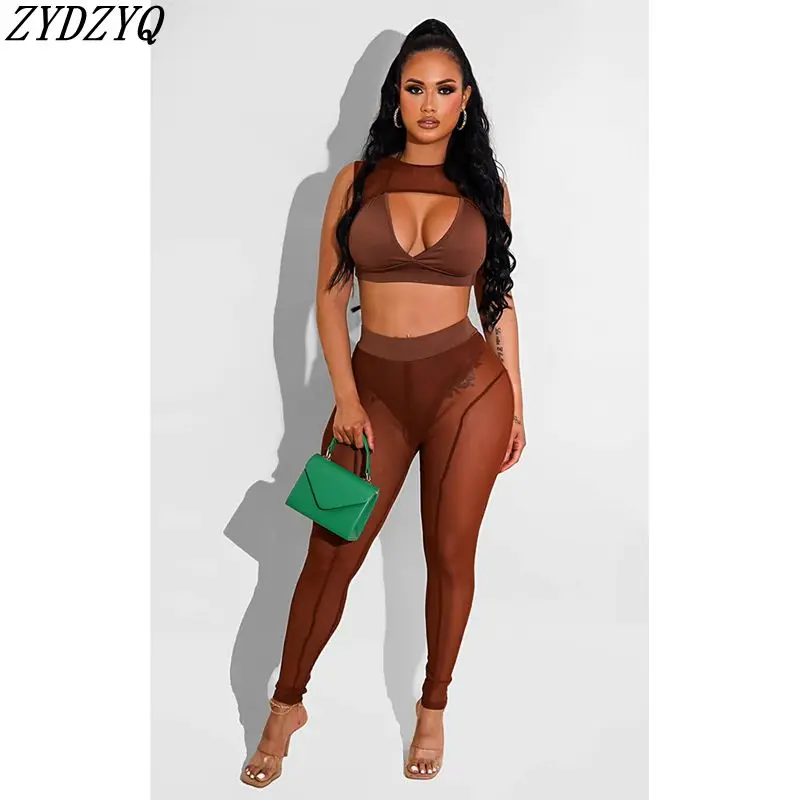 ZYDZYQ 2 Pieces Set Women Summer Mesh Stitching Crop Top Pants Sets Y2k Clothes Nightclub Vacation Outfits Streetwear Wholesale
ZYDZYQ 2 Pieces Set Women Summer Mesh Stitching Crop Top Pants Sets Y2k Clothes Nightclub Vacation Outfits Streetwear Wholesale
