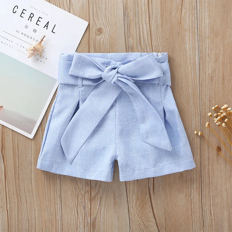 Pants for Kids Spring Autumn Trousers Enfant Girls Kids Fashion Sashes Bow Sky Blue Short Pants Baby Girls Shorts 4-7T
Pants for Kids Spring Autumn Trousers Enfant Girls Kids Fashion Sashes Bow Sky Blue Short Pants Baby Girls Shorts 4-7T