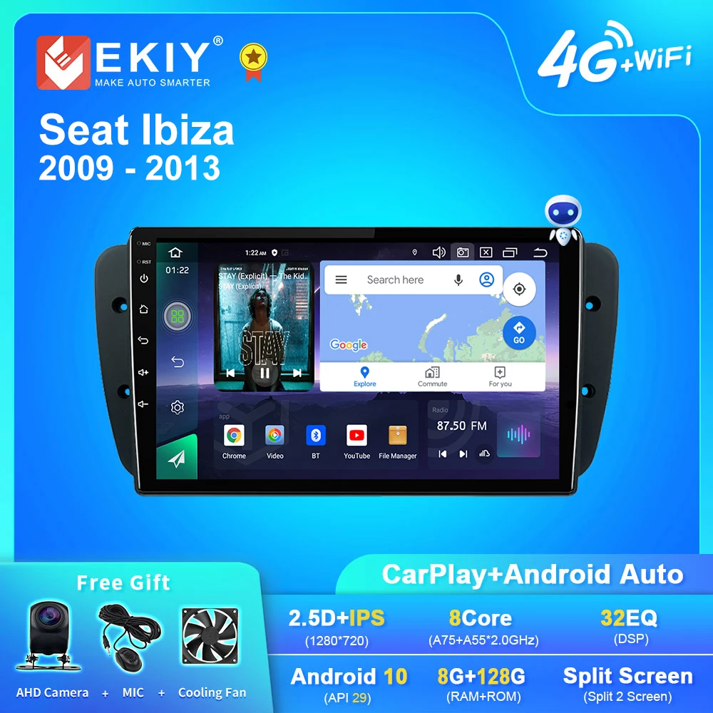 EKIY Q7 Android 10 для Seat Ibiza MK4 6J Sport Coupe Ecomotive Cupra 2009-2013 Автомобильный радиоприемник Navi GPS Мультимедиа Стерео Carplay Auto
EKIY Q7 Android 10 для Seat Ibiza MK4 6J Sport Coupe Ecomotive Cupra 2009-2013 Автомобильный радиоприемник Navi GPS Мультимедиа Стерео Carplay Auto