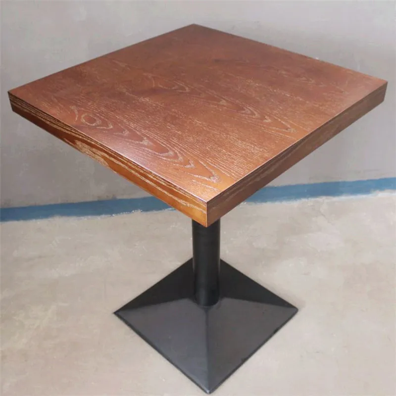 

C0319 Old Solid Wood Grain Bar Retro Cafe_Western Food Milk Tea Shop Bar Table Rectangular Table Negotiation Small Round Table