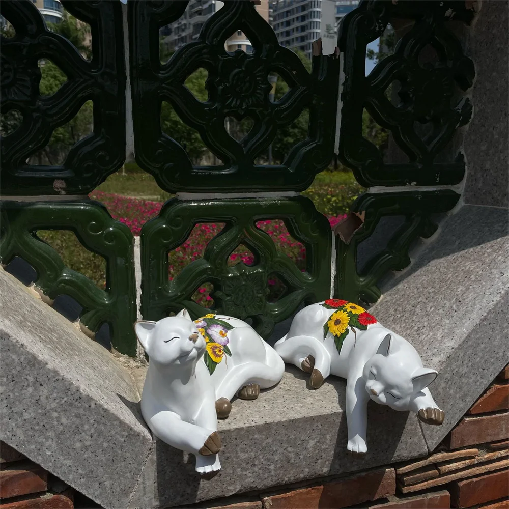 Sleeping Cat Figurines Kitten Creative Scene Animal Model Desk Ornaments Decorative Resin Craft Home Garden Decor
Sleeping Cat Figurines Kitten Creative Scene Animal Model Desk Ornaments Decorative Resin Craft Home Garden Decor