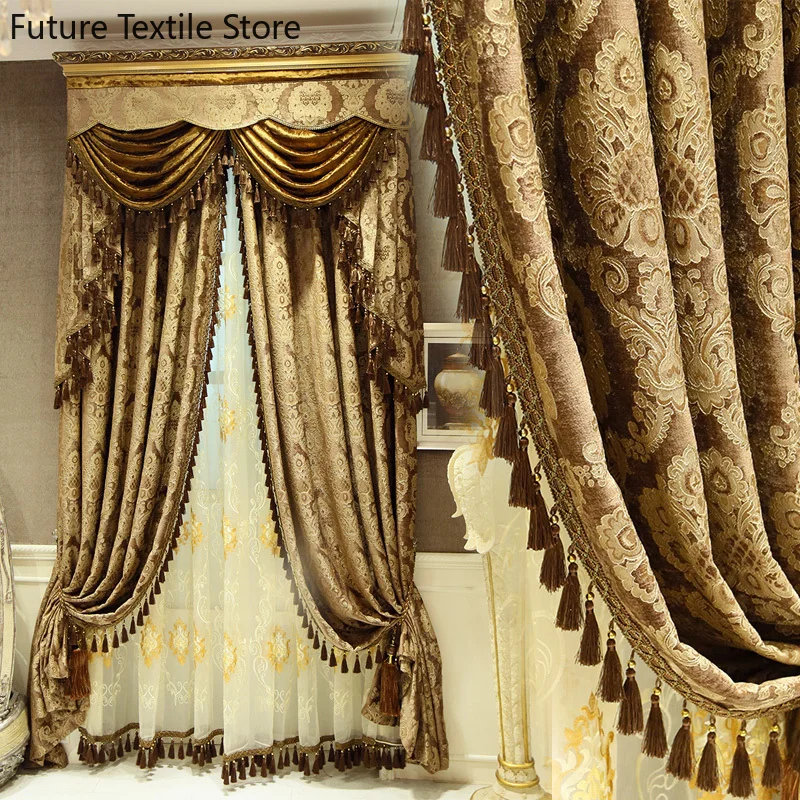 Villa Luxury Atmosphere High-end Chenille Blackout European-style Curtain for Living Room Bedroom Simple Curtains
Villa Luxury Atmosphere High-end Chenille Blackout European-style Curtain for Living Room Bedroom Simple Curtains