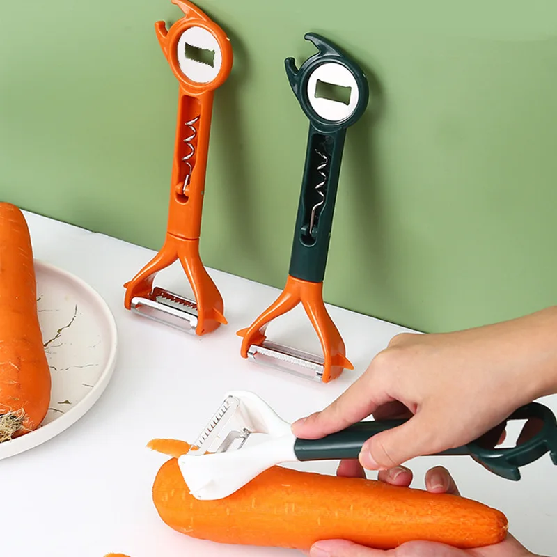4-in-1 New Double-ended Paring Knife Multi-purpose Creative Home Kitchen Peeling and Peeler Can Opener Bottle Opener
4-in-1 New Double-ended Paring Knife Multi-purpose Creative Home Kitchen Peeling and Peeler Can Opener Bottle Opener