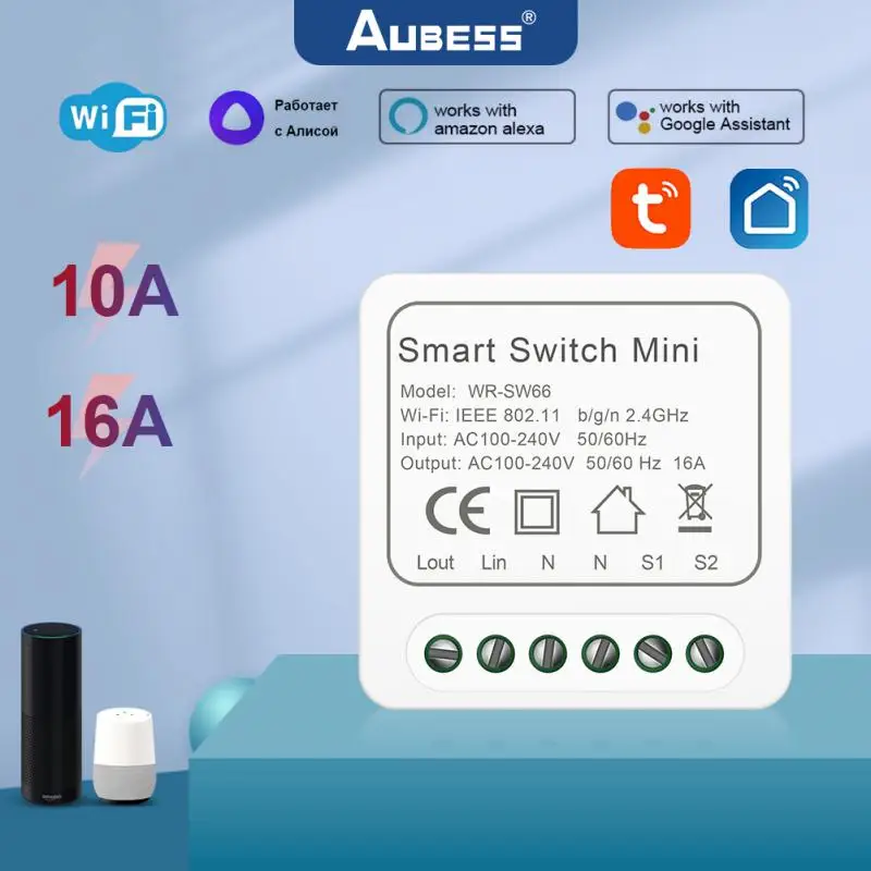Aubess Tuya Wifi Appliances Swtich,Smart Home Light Via Smart Life Remote Timer Control Voice For Tmall Genie Alexa Google Home
Aubess Tuya Wifi Appliances Swtich,Smart Home Light Via Smart Life Remote Timer Control Voice For Tmall Genie Alexa Google Home