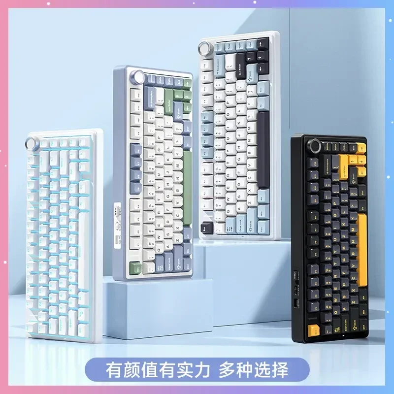 AULA F75 Wireless Mechanical Keypad 3 Mode 2.4G BT Type-c Customization Gasket Structure RGB PBT Keycap Game Office Keyboard
AULA F75 Wireless Mechanical Keypad 3 Mode 2.4G BT Type-c Customization Gasket Structure RGB PBT Keycap Game Office Keyboard