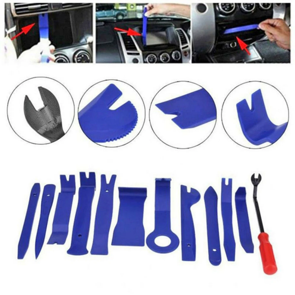 12Pcs Car Disassembly Tools Set Car Audio Door Trim Panel Clip Car Pull Lever Opening Tool Kit Dashboard Removal Repair Tools
12Pcs Car Disassembly Tools Set Car Audio Door Trim Panel Clip Car Pull Lever Opening Tool Kit Dashboard Removal Repair Tools