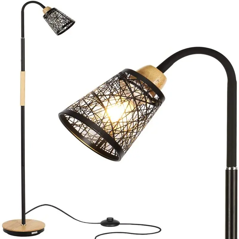 Industrial 54" 1-Light Adjustable Height Floor Lamp with 360 Adjustable Swing Arm, Black
Industrial 54" 1-Light Adjustable Height Floor Lamp with 360 Adjustable Swing Arm, Black