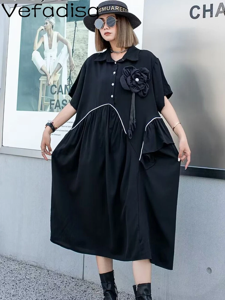 Vefadisa European Fashion Design Large Flower Personalized Irregular Lapel Dress For Women Spring And Summer 2023 New ZY328
Vefadisa European Fashion Design Large Flower Personalized Irregular Lapel Dress For Women Spring And Summer 2023 New ZY328