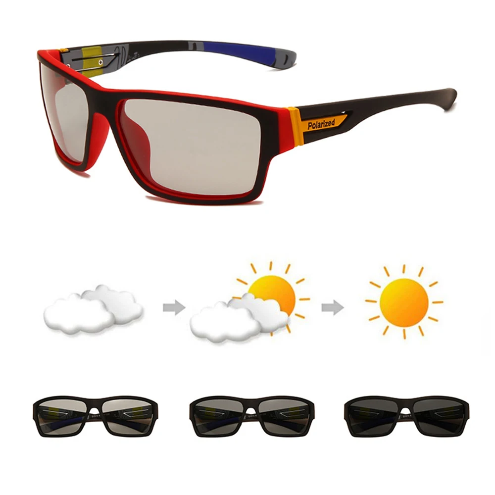 Photochromic Polarized Sports Sunglasses Men and Women Cycling Climbing Goggles Driving Sun Glasses UV400 Change Color Eyewear 
Photochromic Polarized Sports Sunglasses Men and Women Cycling Climbing Goggles Driving Sun Glasses UV400 Change Color Eyewear
