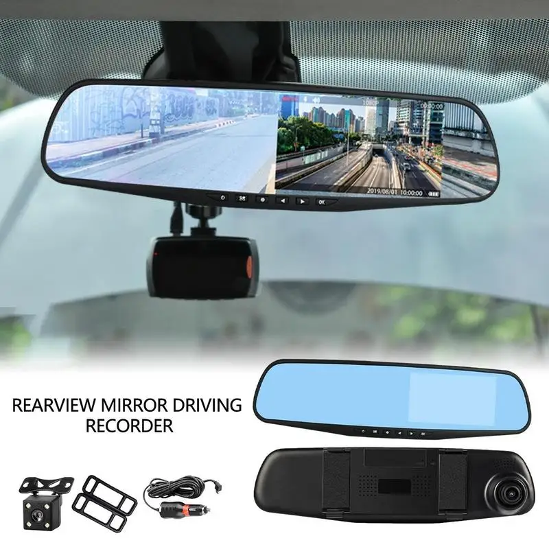 HDcamera Dash Cam Rearview Mirror Backup Night Vision Dual Cameras Driving Recorder With High Definition 1080P Auto Mirror Camer
HDcamera Dash Cam Rearview Mirror Backup Night Vision Dual Cameras Driving Recorder With High Definition 1080P Auto Mirror Camer