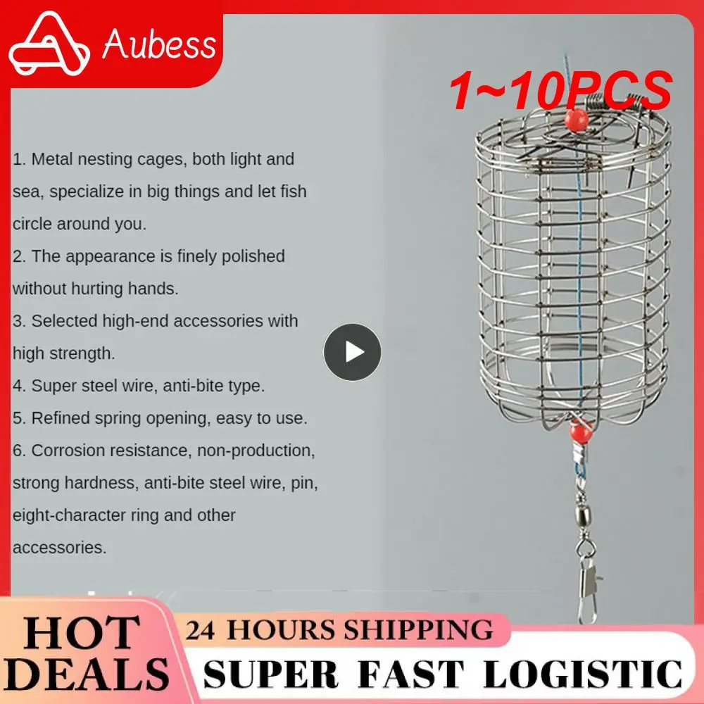 1~10PCS Size Fishing Feeder Stainless Steel Bait Thrower Basket Feeder Holder Fishing Lure Cage Fishing Accessories Fishing
1~10PCS Size Fishing Feeder Stainless Steel Bait Thrower Basket Feeder Holder Fishing Lure Cage Fishing Accessories Fishing