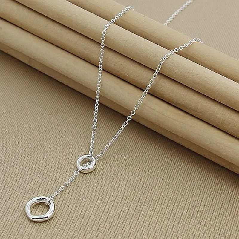 New Arrival 925 Silver Necklace Fashion O Round Circle Chain Necklaces For Women Female Trendy Jewelry
New Arrival 925 Silver Necklace Fashion O Round Circle Chain Necklaces For Women Female Trendy Jewelry